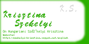 krisztina szekelyi business card